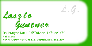 laszlo guntner business card